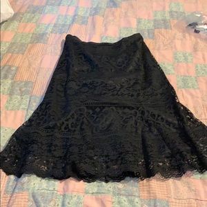 Black lace skirt